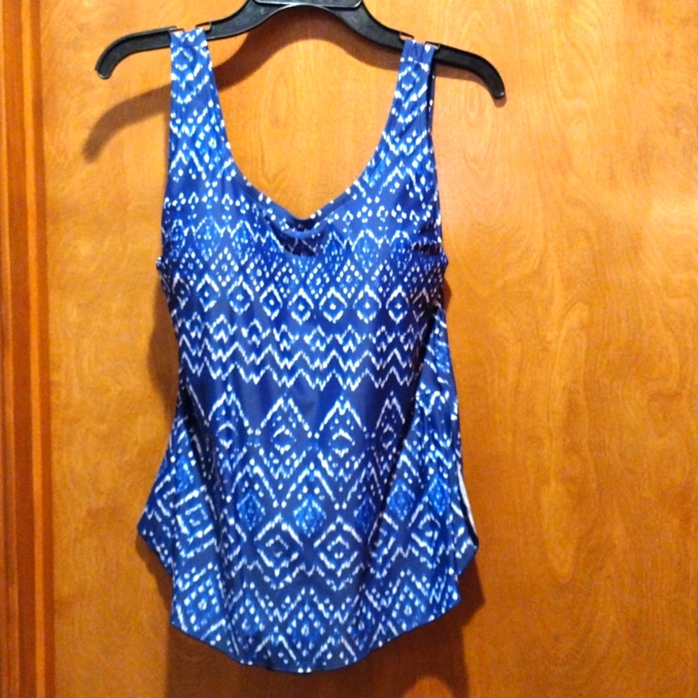 Plus Swim One-piece w/Drape Front